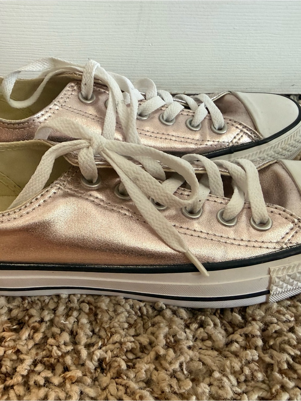 Converse All Star Women’s Metallic Rose Low Top Sneakers-Size 7 - Picture 2 of 8